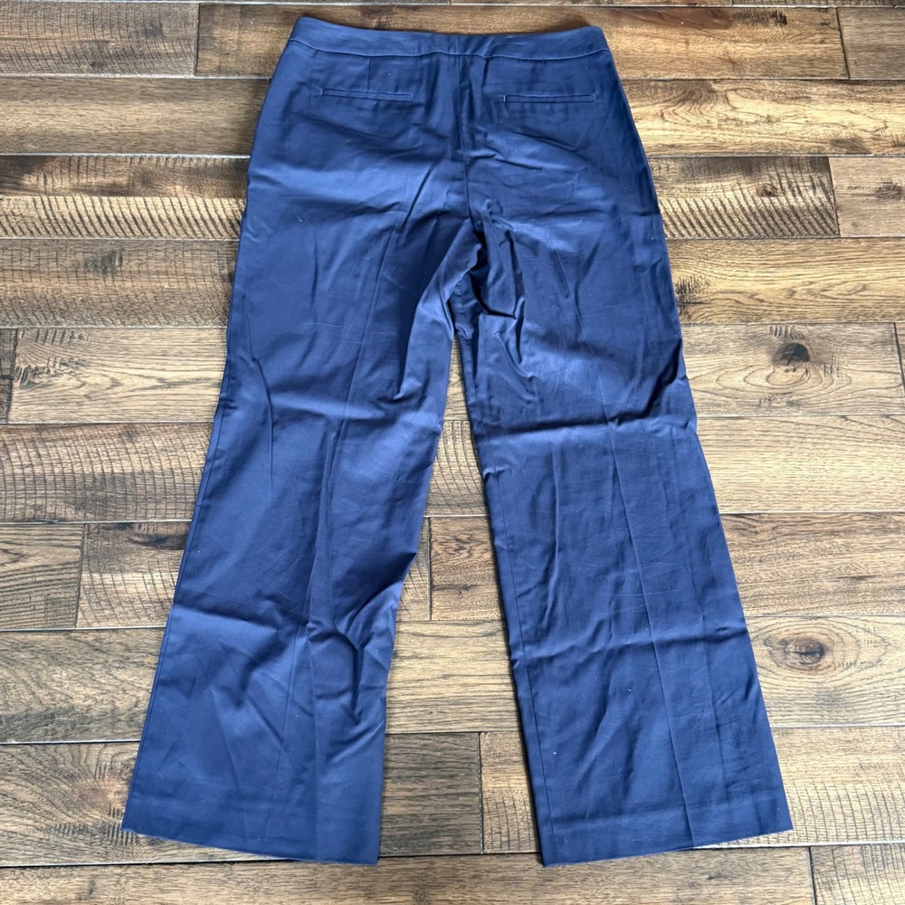 Talbots Heritage Navy Blue 100% Cotton Straight Leg Dress Pants Womens 12 - Picture 6 of 6